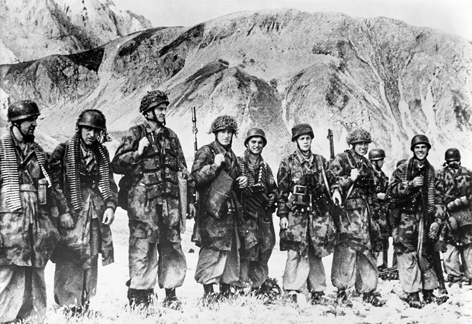 fallskarmsjagare fritagningen av mussolini 1943